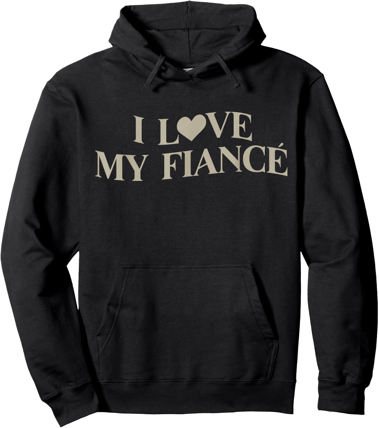 I Love My Fiancé Heart Fiance Aesthetic Hoodie - Hoodie | Black