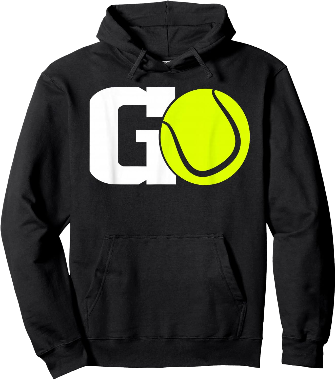Tennis Player Go Design Graphic Hoodie - Hoodie | Black