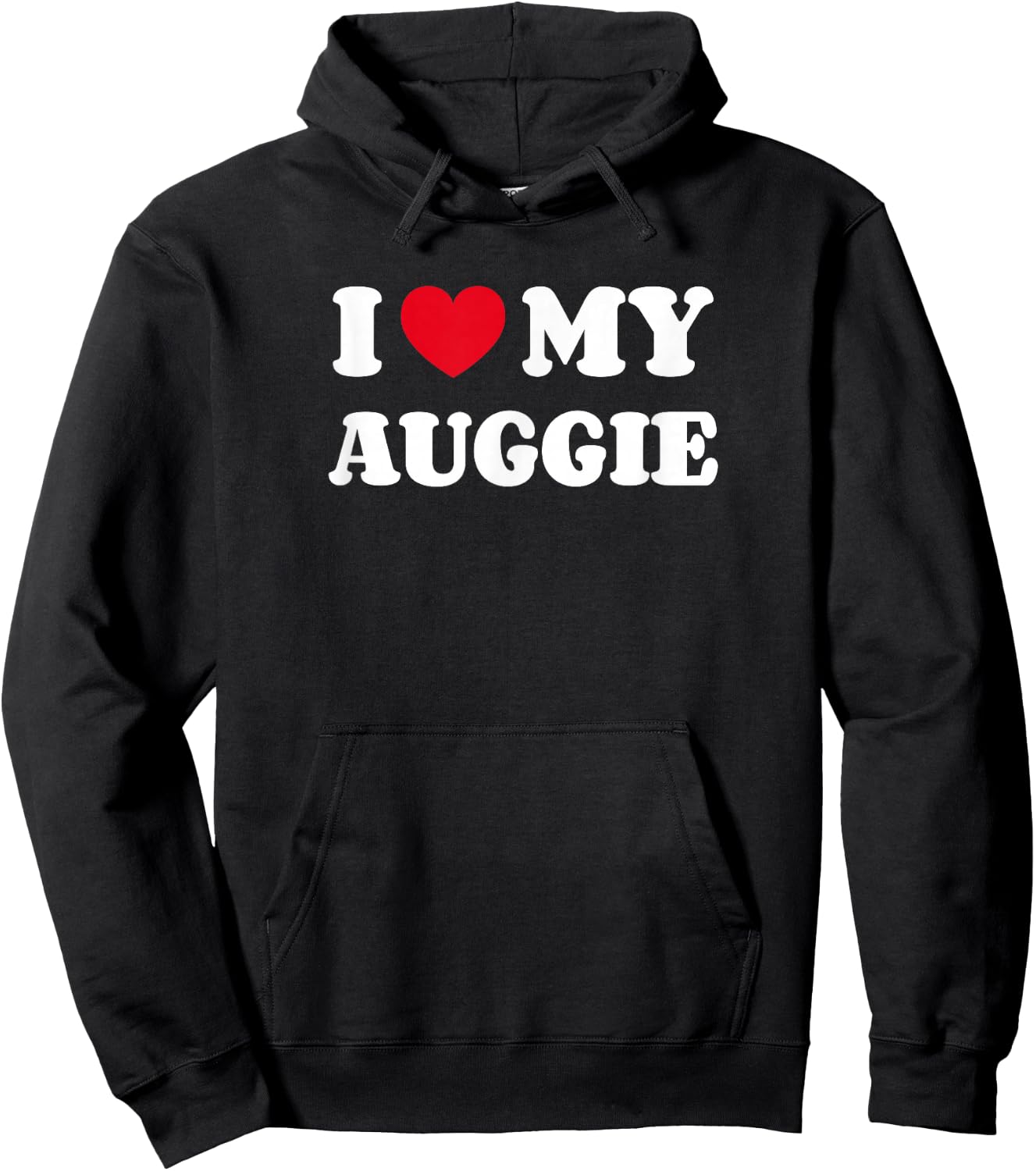 Auggies I Love My Auggie Dog Owner Heart Hoodie - Hoodie | Black