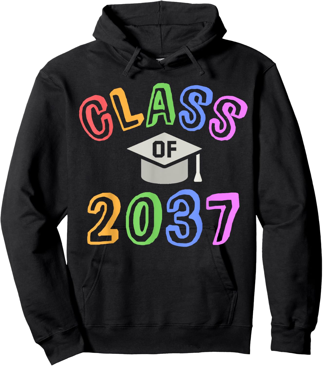 Future CLASS of 2037 Graduation Year Preschool Kids Pre-K Hoodie - Hoodie | Black