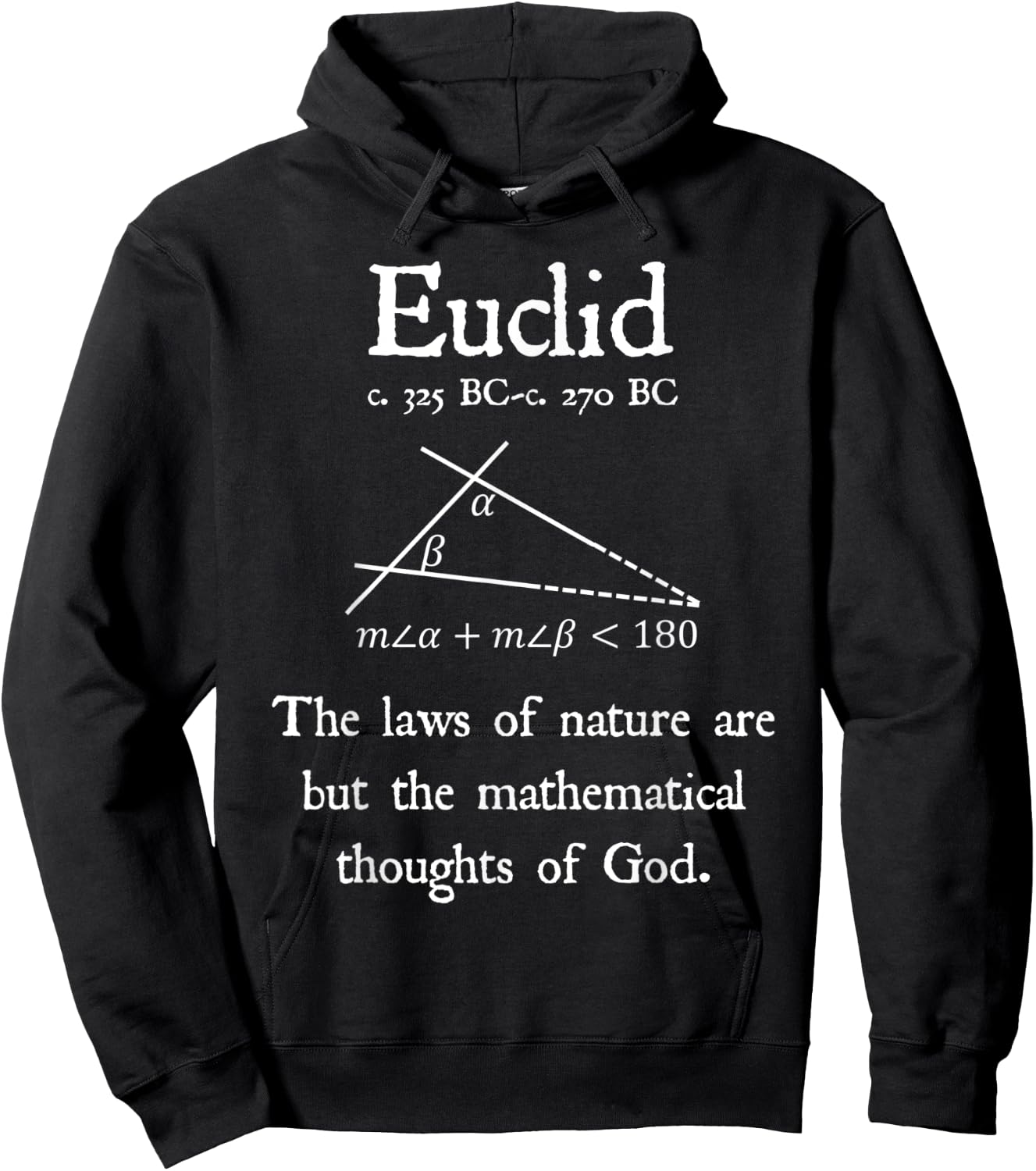 Nerdy Vintage Euclid Mathematics Quote Math Geometry Teacher Hoodie - Hoodie | Black