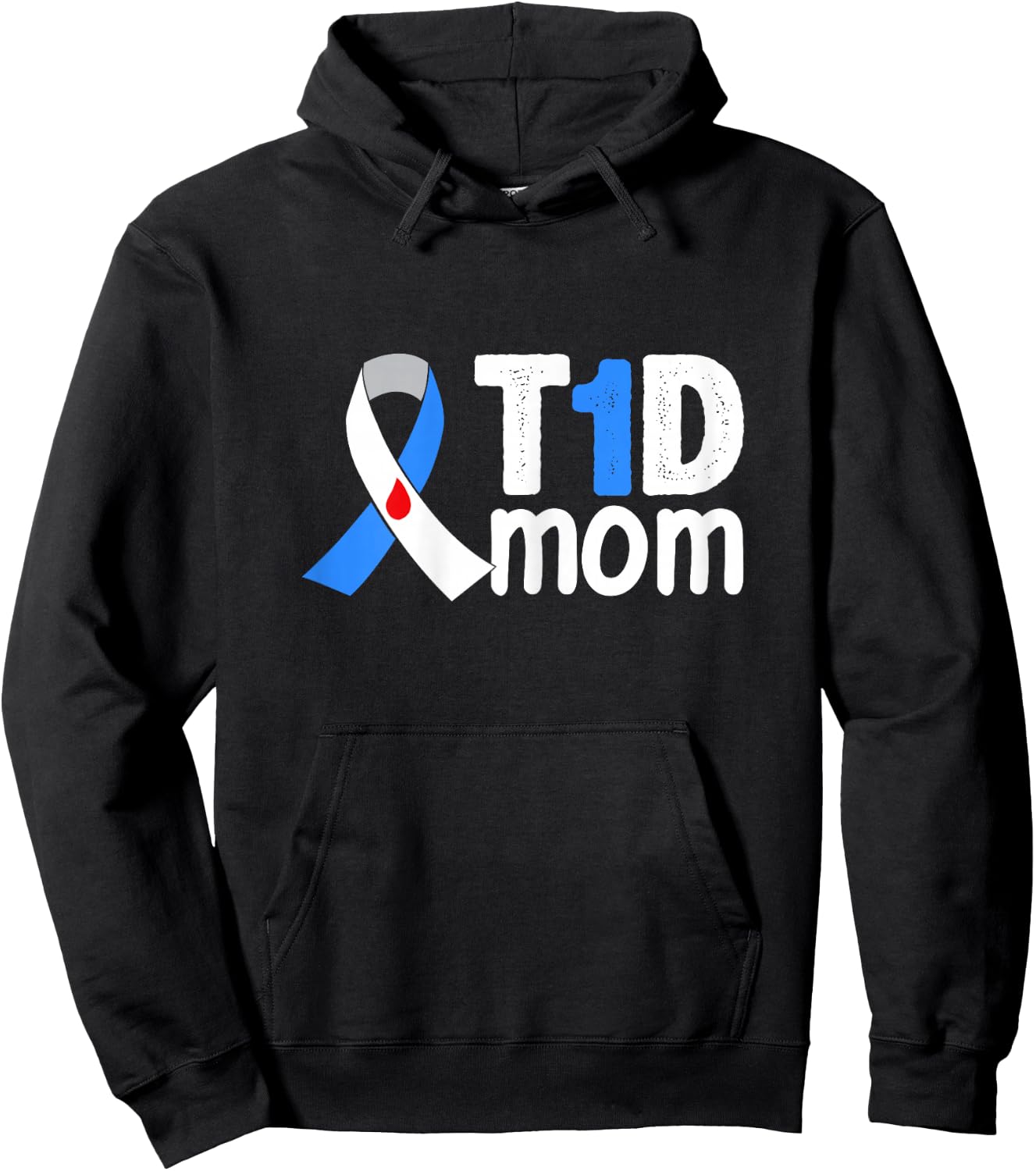 T1d Mom Shirt | Type 1 Diabetes Mom Hoodie - Hoodie | Black