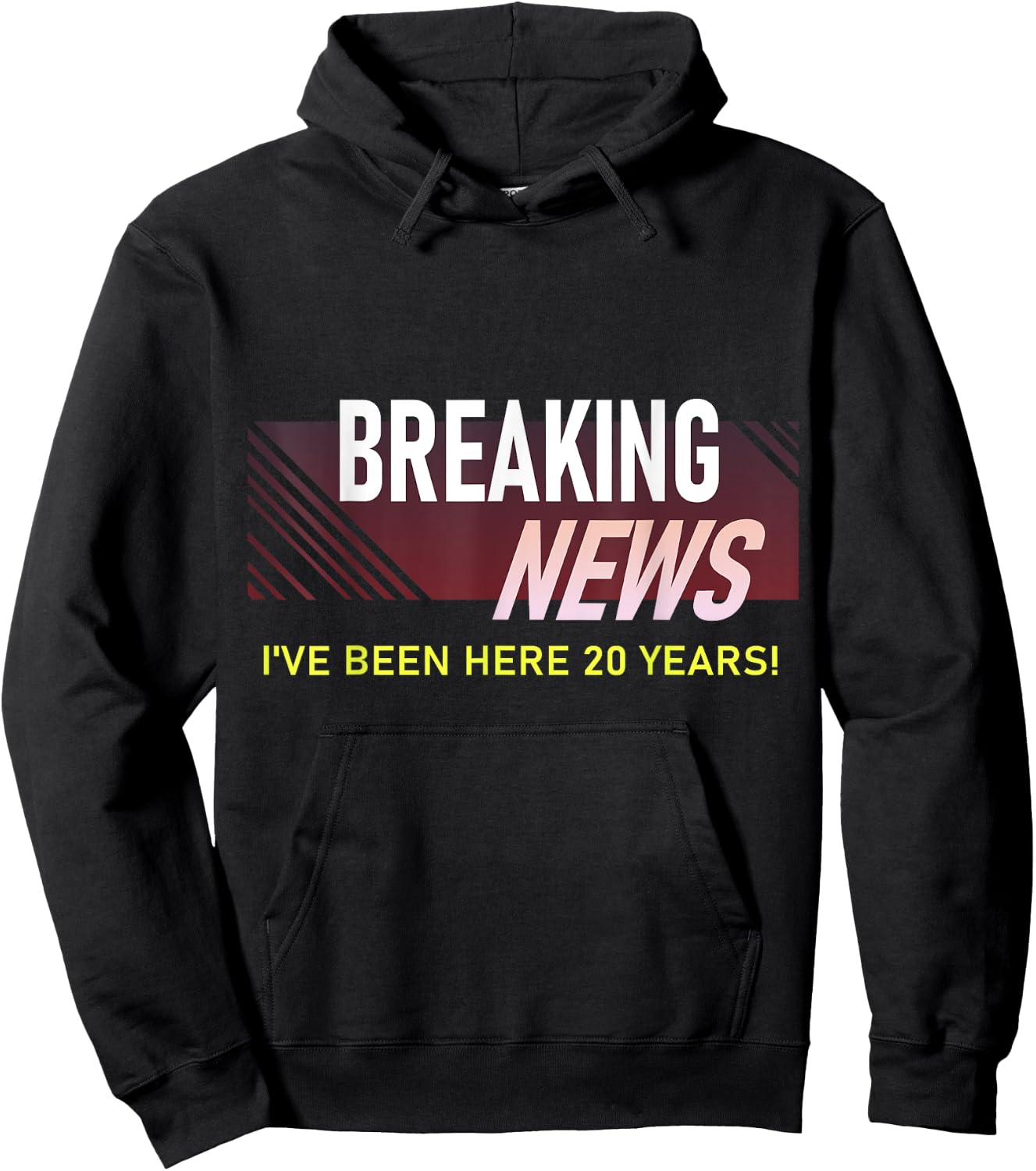 Breaking News 20 Year Work Anniversary Employee Appreciation Hoodie - Hoodie | Black