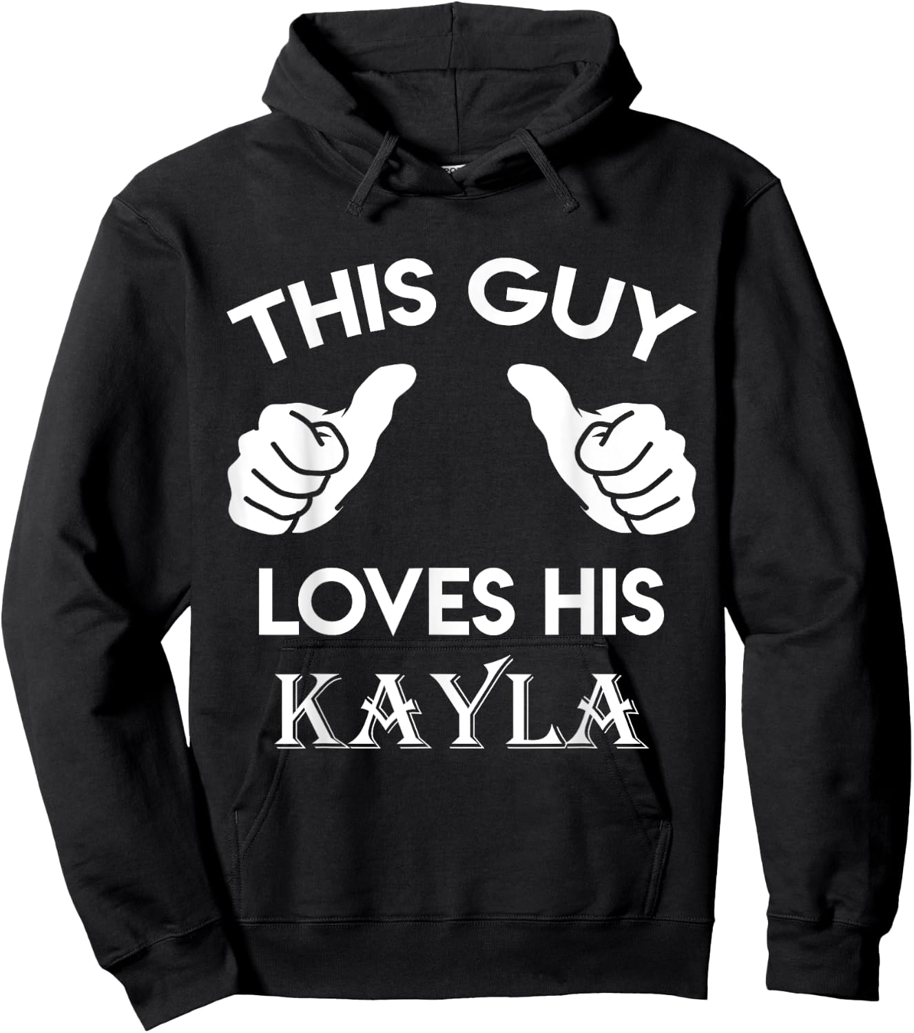 This guy loves his KAYLA gift valentine Anniversary 24t Hoodie - Hoodie | Black