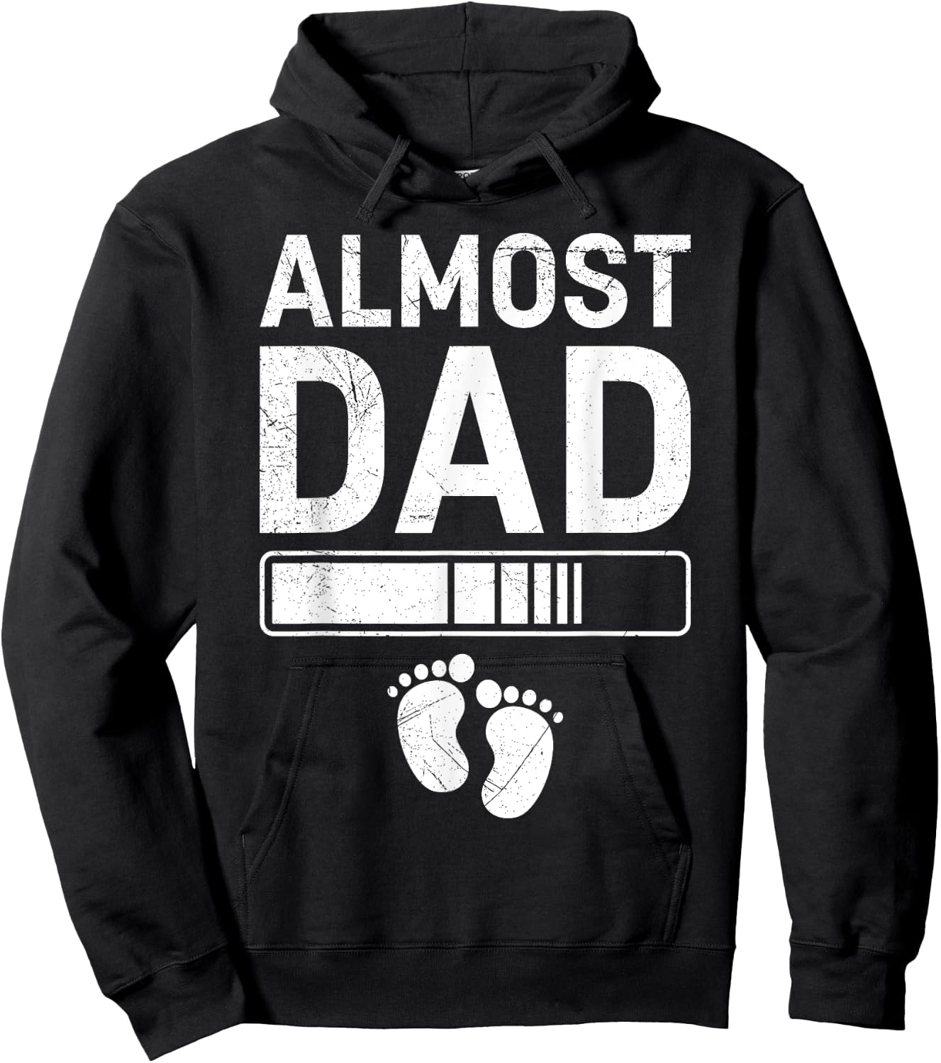 Father-to-be ALMOST DAD Fatherhood Funny Soon-to-be Dad Hoodie - Hoodie | Black