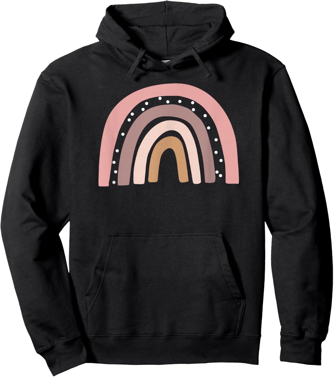 Boho Colors Minimalist Rainbow Hoodie - Hoodie | Black
