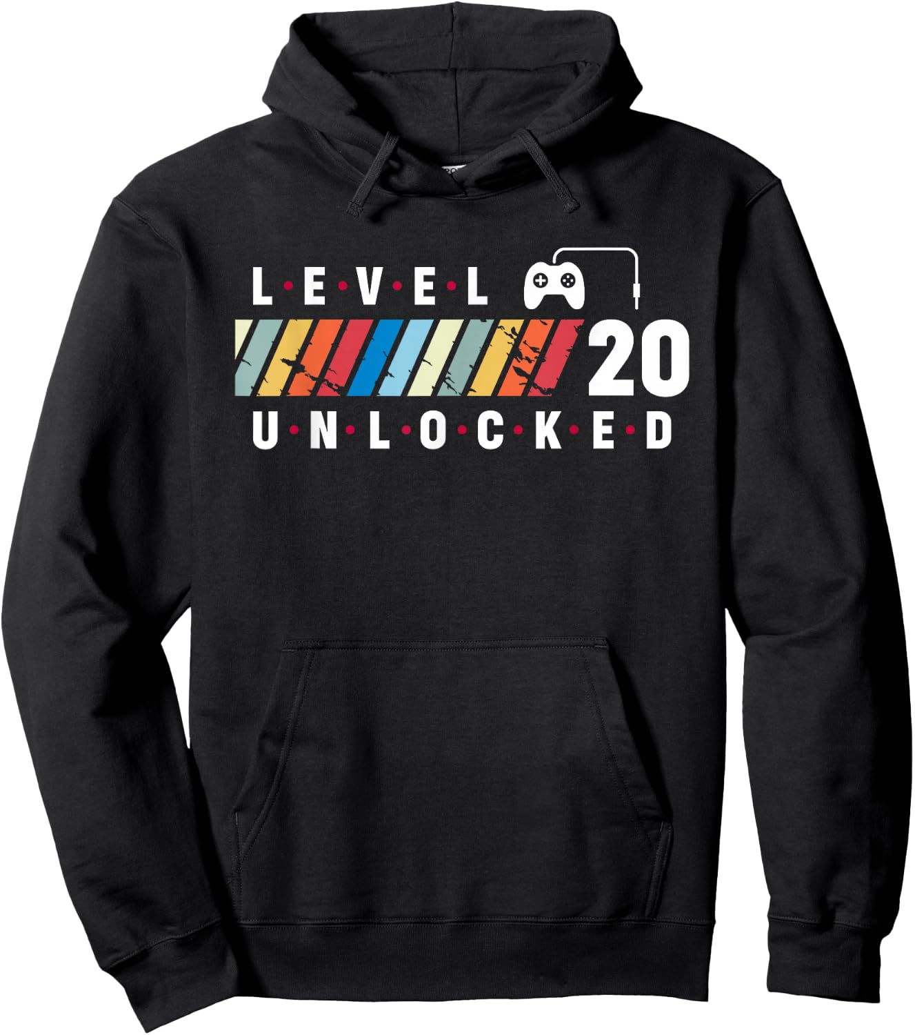 Level 20 Unlocked 20 Year Old Gamer 20th Video Game Birthday Hoodie - Hoodie | Black