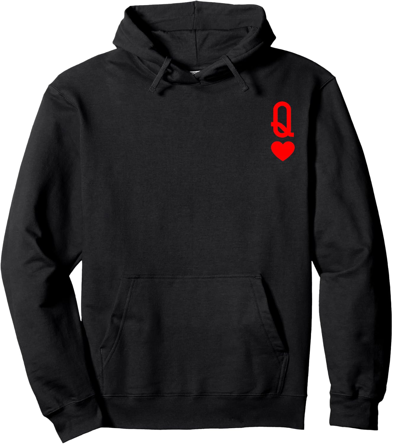 Queen of Heart King And Queen Easy Couple Halloween Costume Hoodie - Hoodie | Black