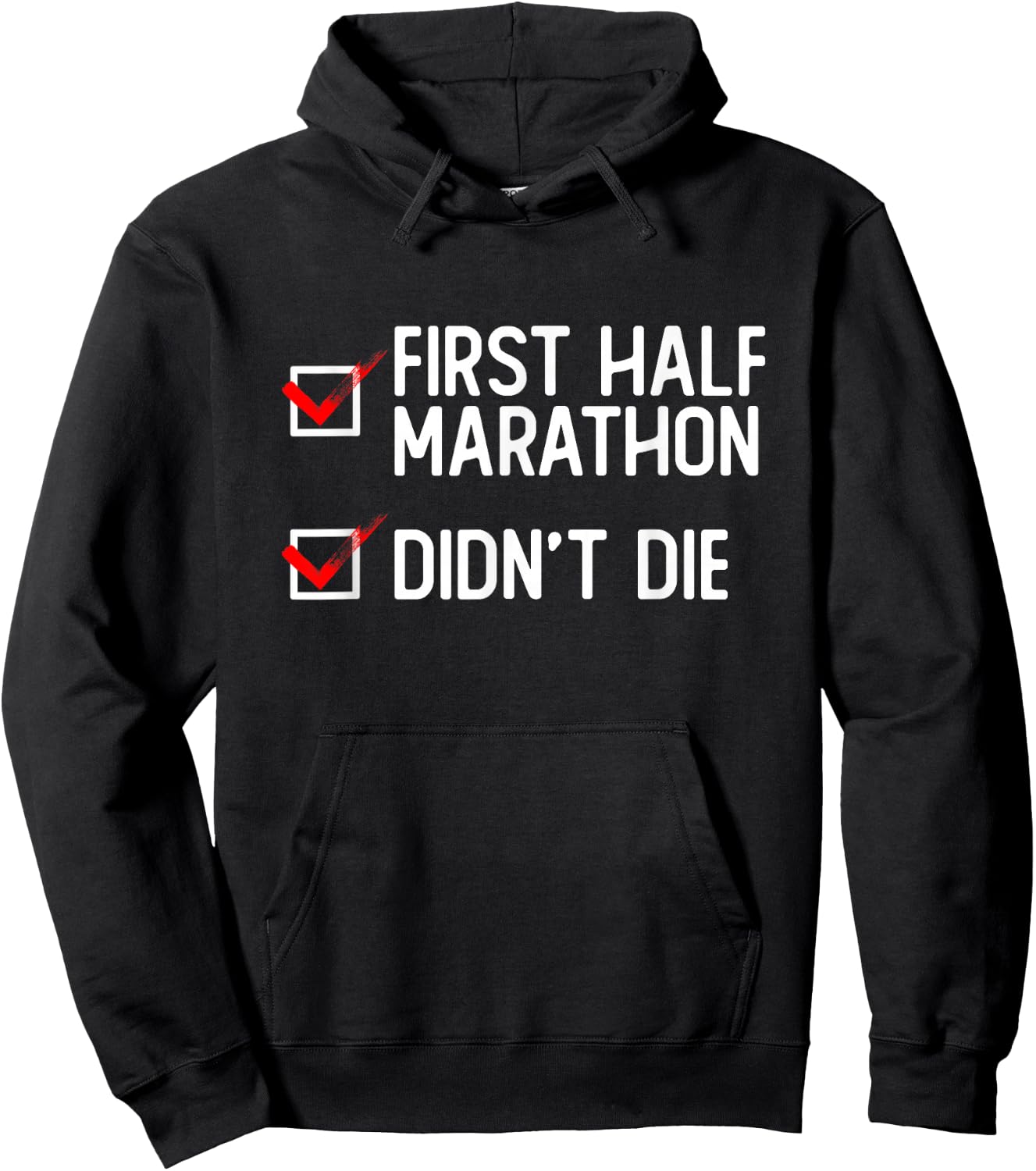 First Halfmarathon - Funny Half Marathon Runner Hoodie - Hoodie | Black