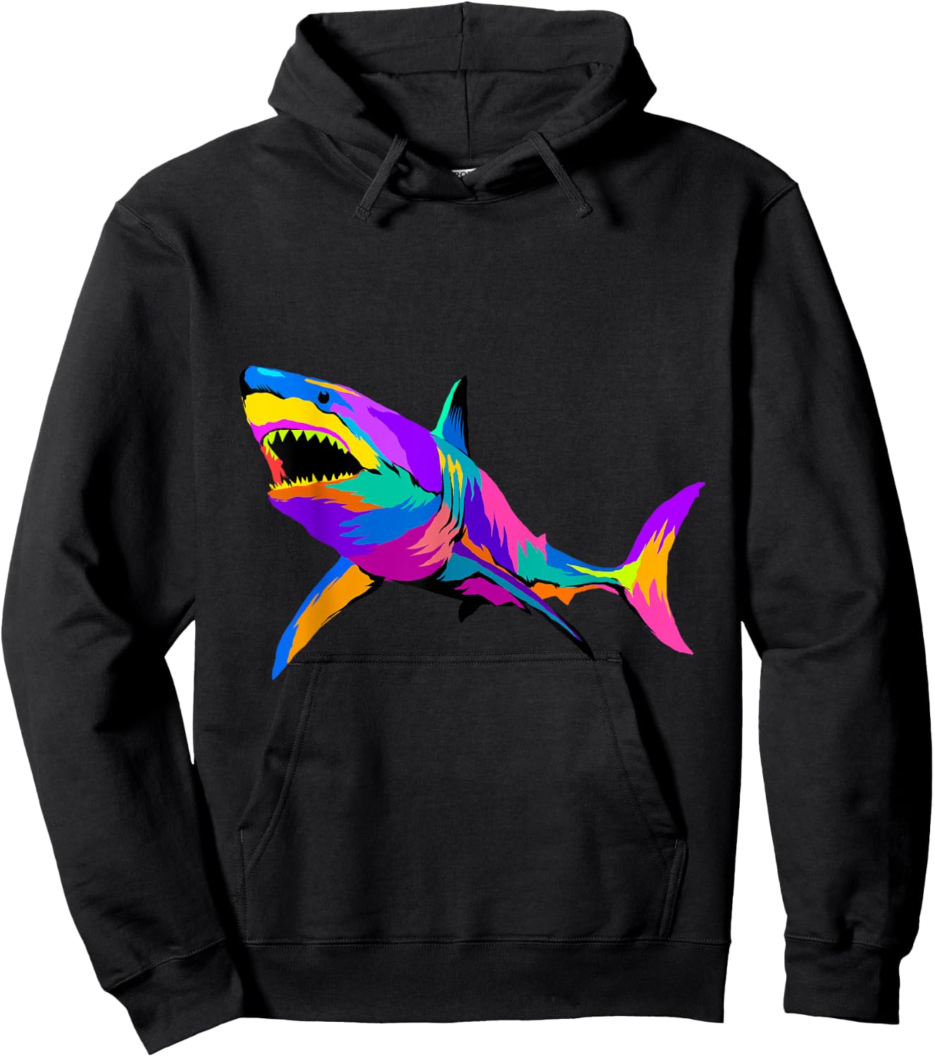 Pop Art Shark Shirt Marine Biology Sea Animal Shark Lover Hoodie - Hoodie | Black