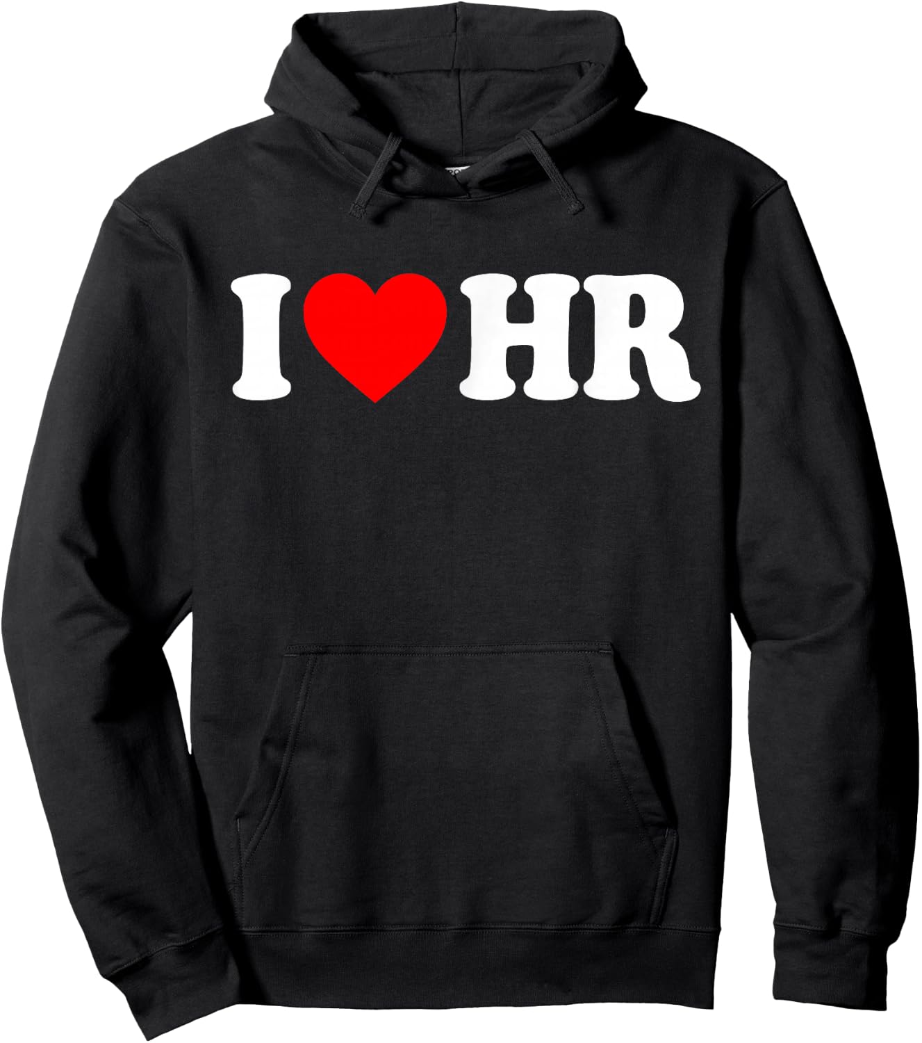 I Love HR Red Heart Human Resources Appreciation Hoodie - Hoodie | Black