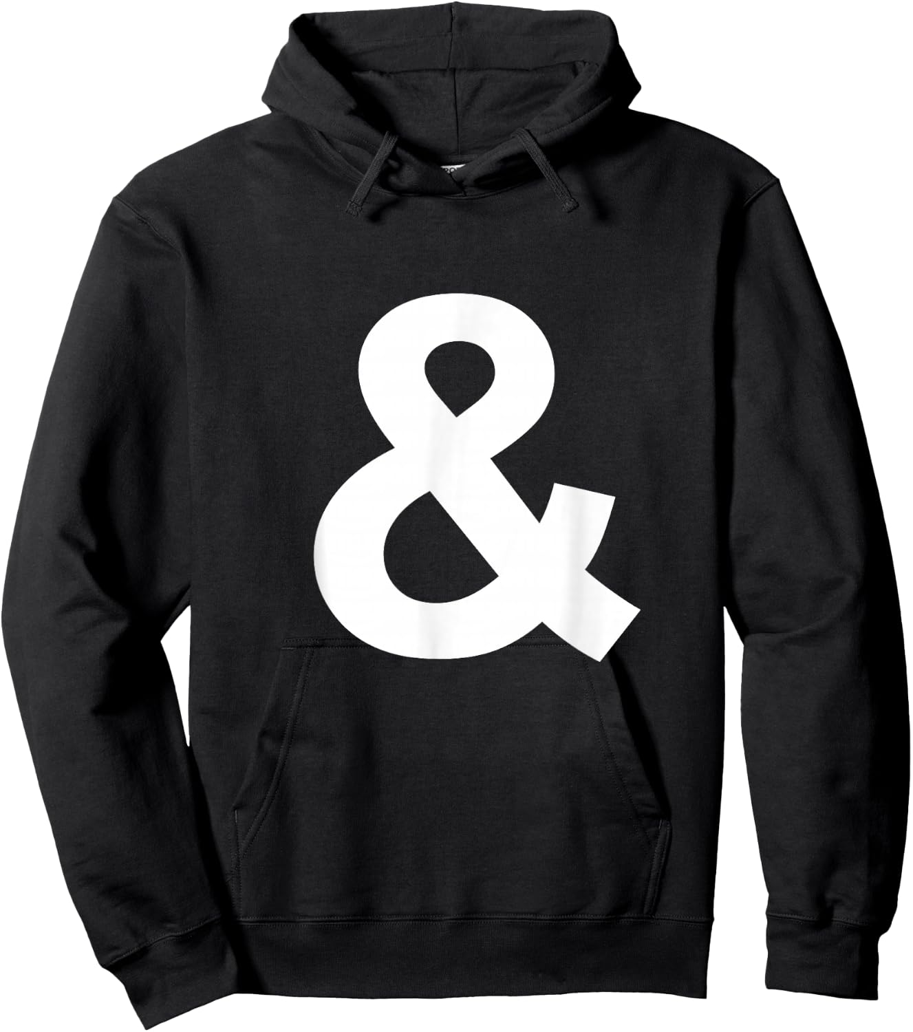 Ampersand Sign Shirt Initial Monogram Hoodie - Hoodie | Black