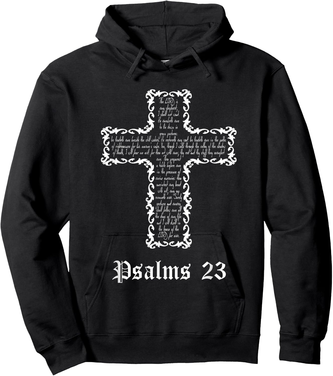 Psalms 23 Hoodie - Hoodie | Black