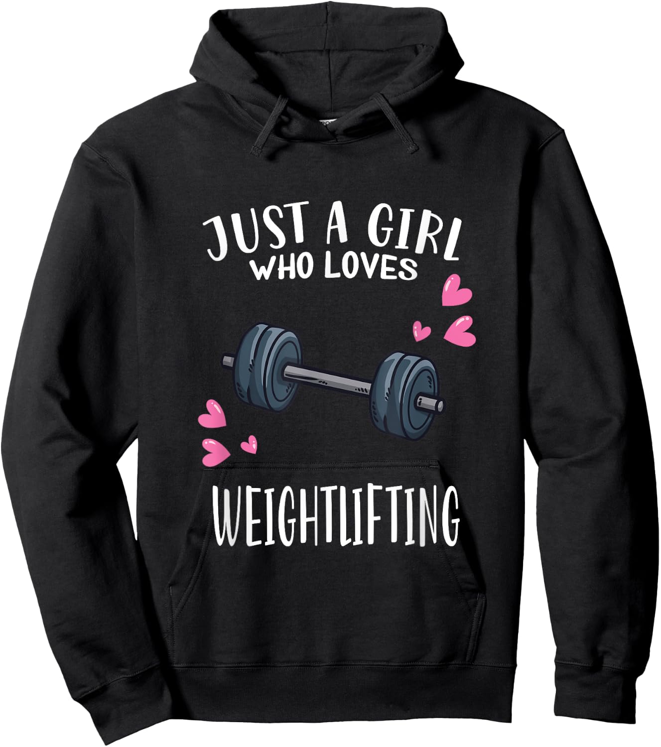 Workout Fitness Lover Just A Girl Who Loves Weightlifting Hoodie - Hoodie | Black