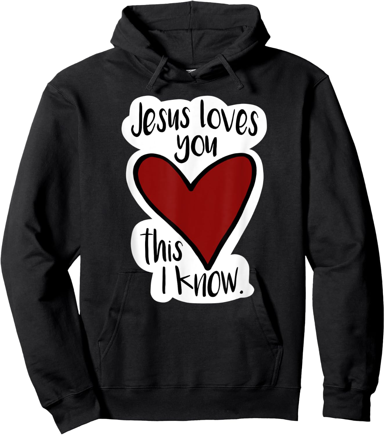 Jesus Love You This I Know! Bright, fun, bold, Christian Hoodie - Hoodie | Black