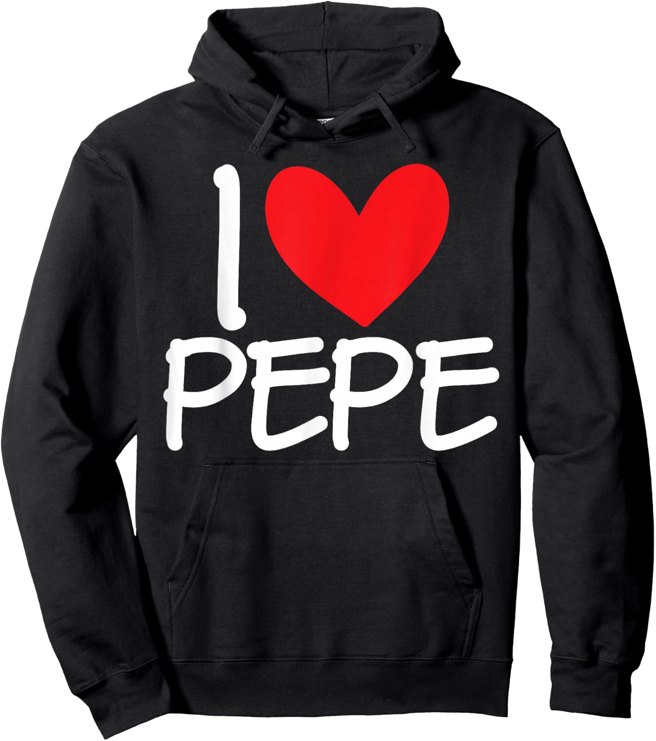 I Love Pepe Name Heart Personalised Men Guy BFF Friend Her Hoodie - Hoodie | Black
