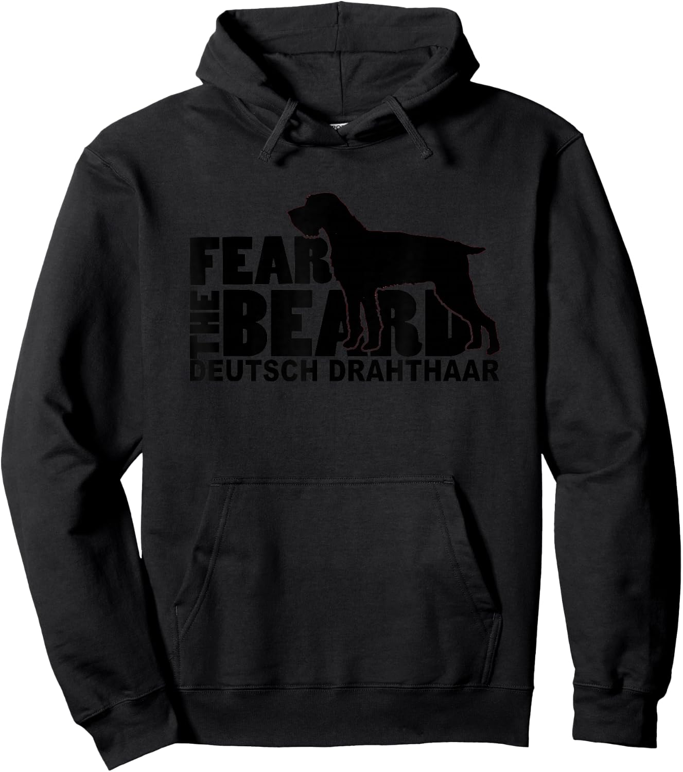 Dog Lover by Traciwithani - Fear the Beard Deutsch Drahthaar Adults Grey Hoodie - Hoodie | Black
