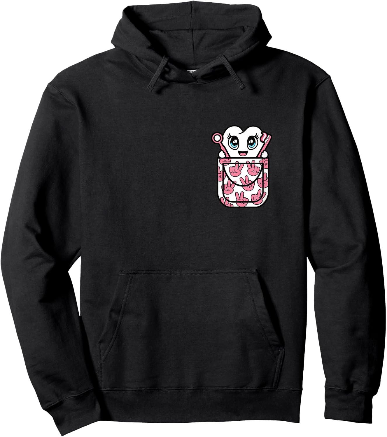 Funny Tooth Pocket Dental Hygienist Dentist Women Girls Hoodie - Hoodie | Black