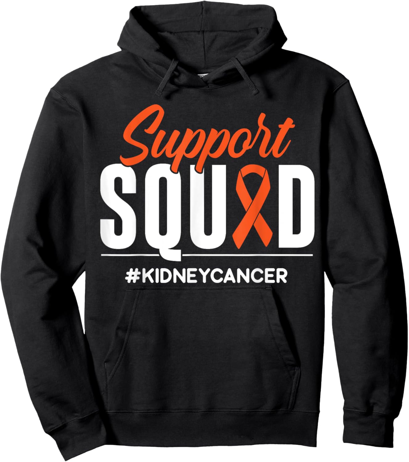 Support Squad Kidney Cancer Awareness Gift Hoodie - Hoodie | Black