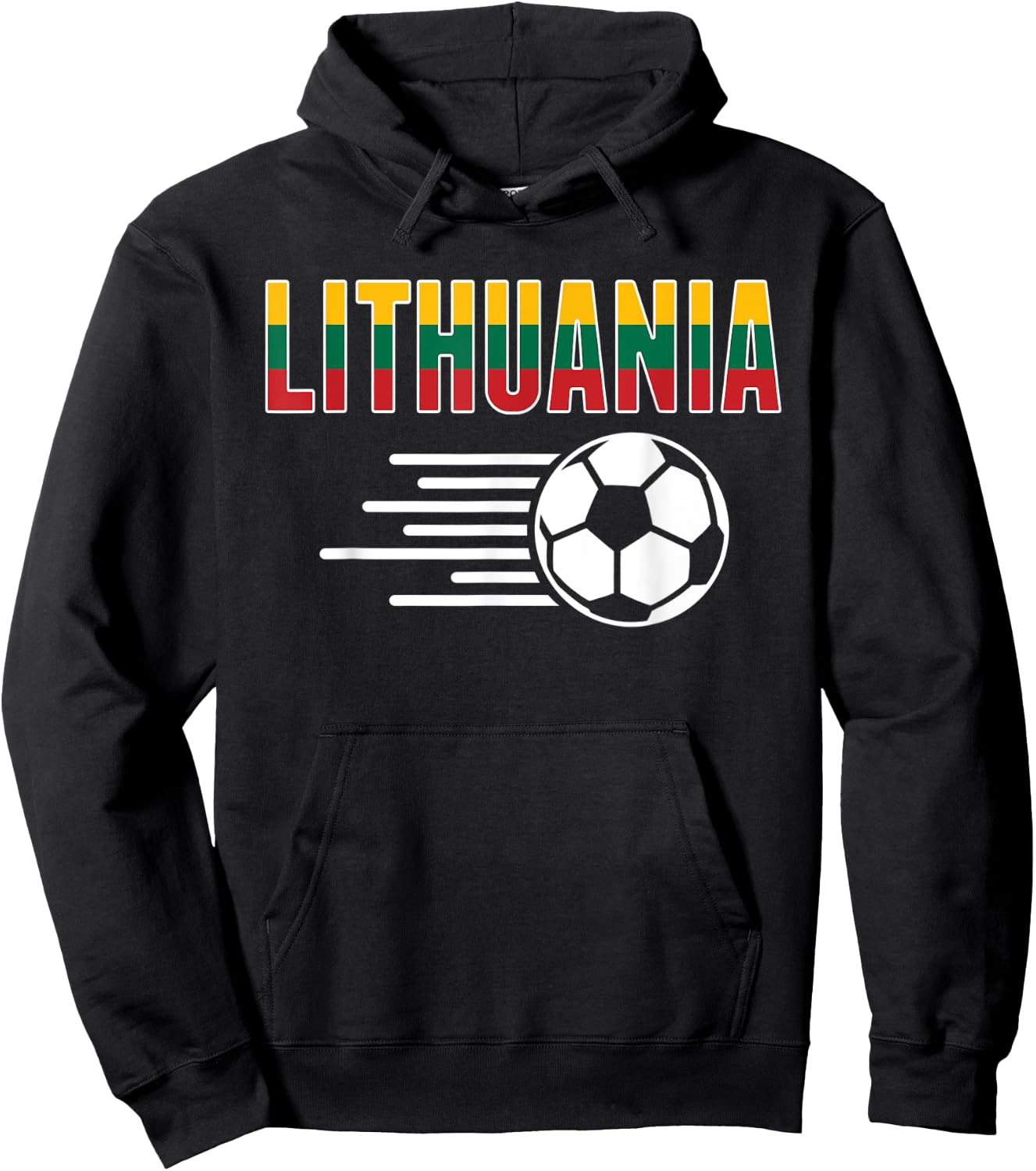 Lithuania Soccer Fans Jersey - Support Lithuanian Football Hoodie - Hoodie | Black
