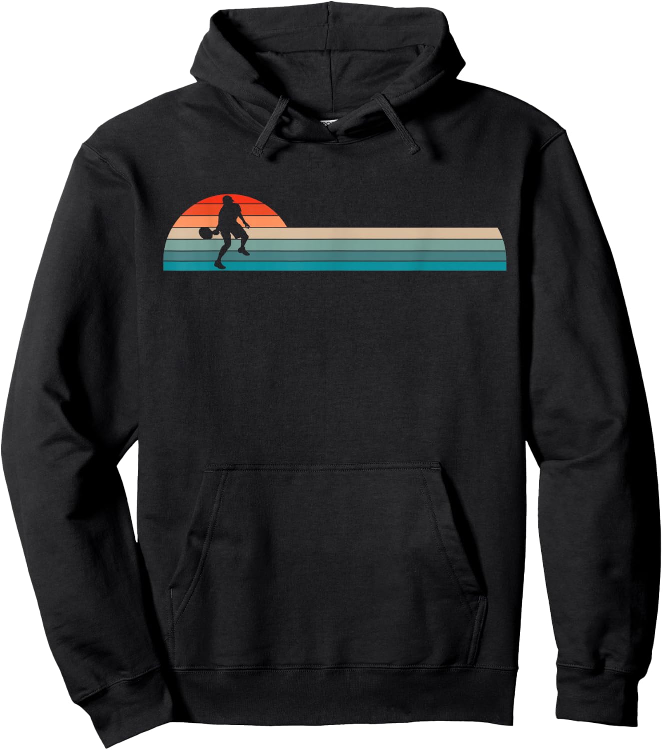 Vintage Retro Pickleball Player Small Hoodie - Hoodie | Black