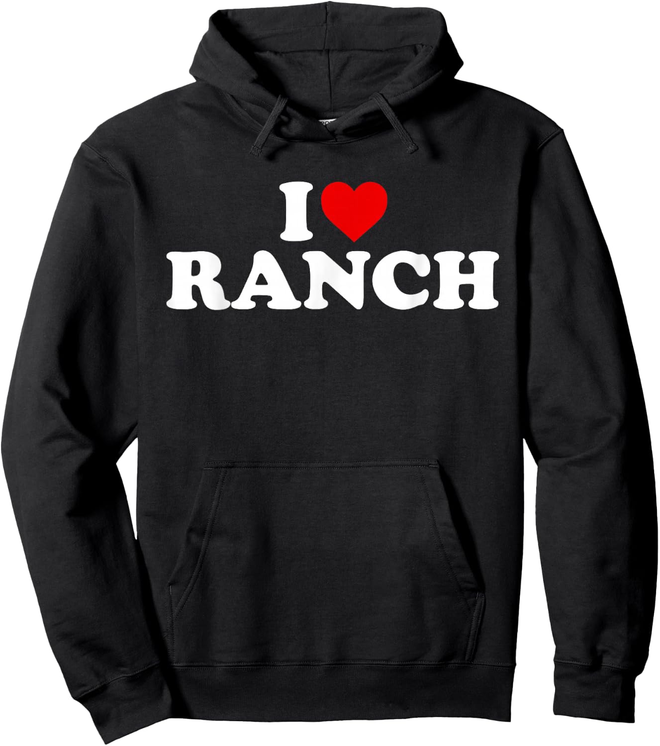 I Love Ranch - Heart Hoodie - Hoodie | Black