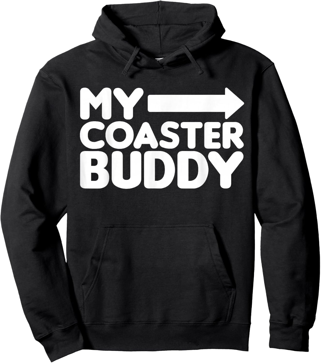 My Coaster Buddy Set 1/2 pointing right, Roller Coaster Hoodie - Hoodie | Black