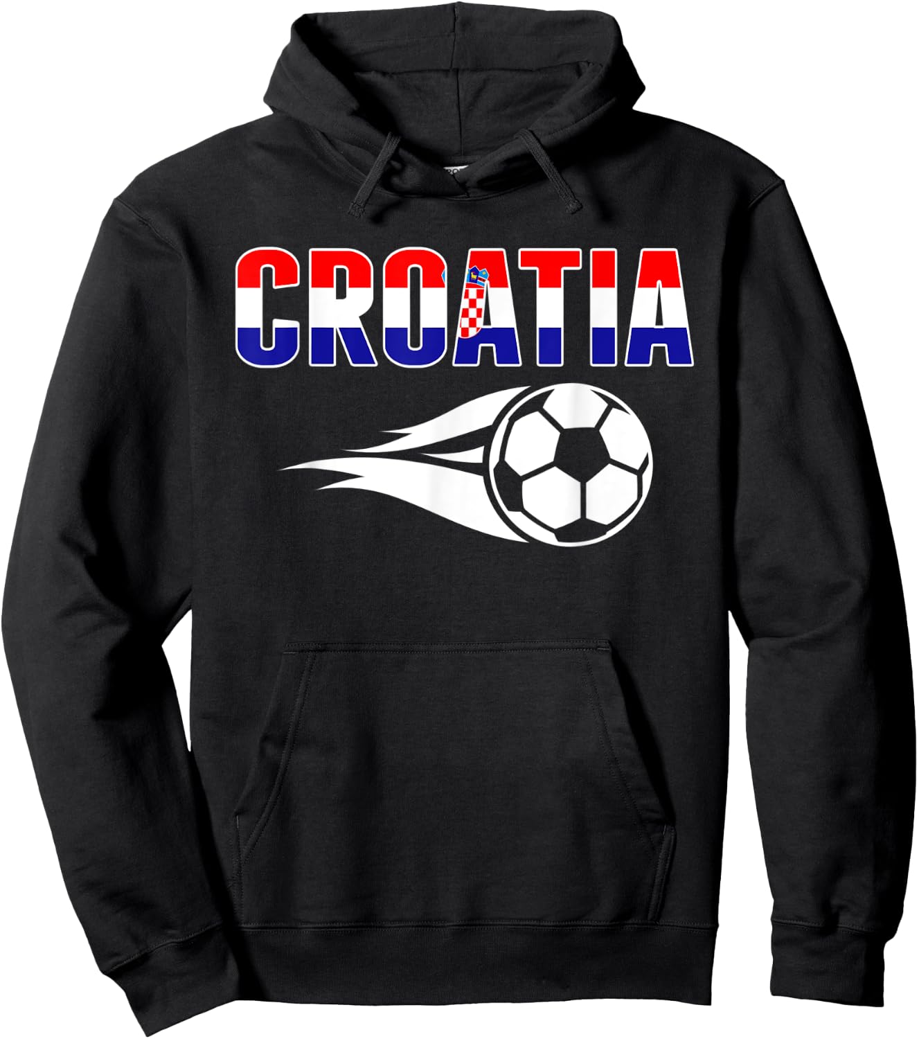 Croatia Soccer Fans Jersey - Croatian Flag Football Lovers Hoodie - Hoodie | Black