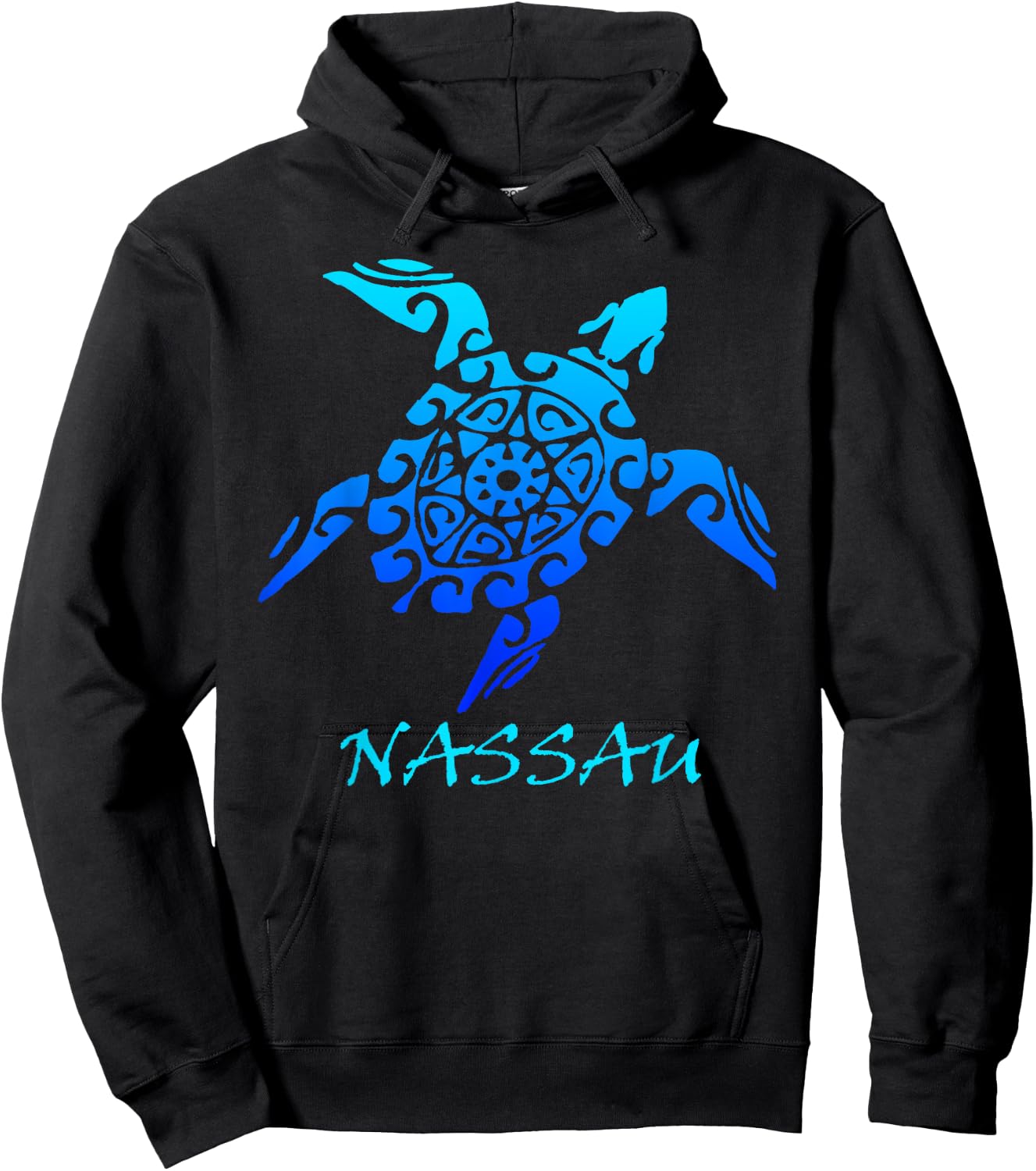 Nassau Bahamas Vintage Retro Tribal Sea Turtle Vacation Hoodie - Hoodie | Black