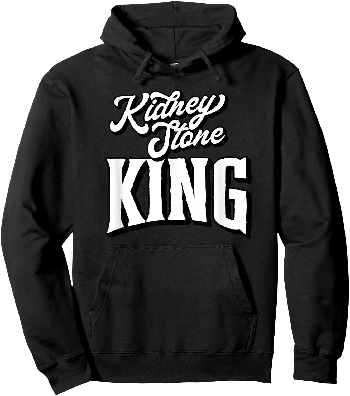 Kidney Stone King! Funny Kidney Stone Passing Retro Hoodie - Hoodie | Black