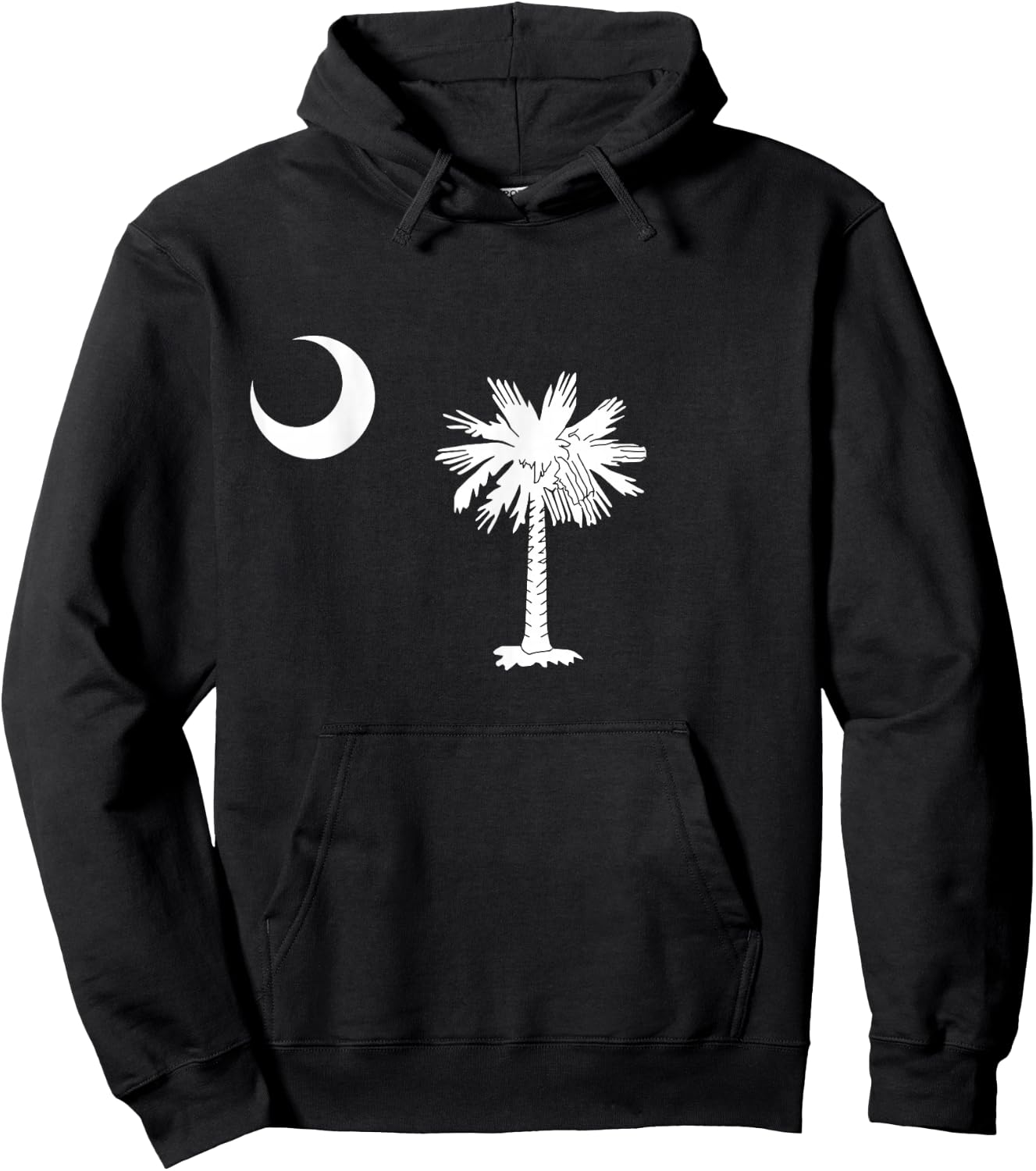 South Carolina Palmetto Moon SC Pride State Flag Hoodie - Hoodie | Black
