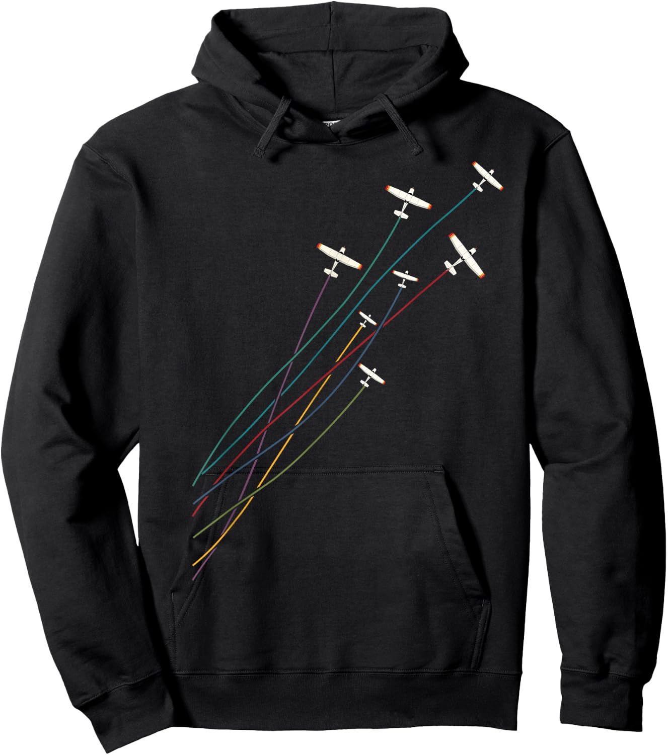 Pilot Vintage Flying Airplanes Aeroplane Pilot Birthday Hoodie - Hoodie | Black