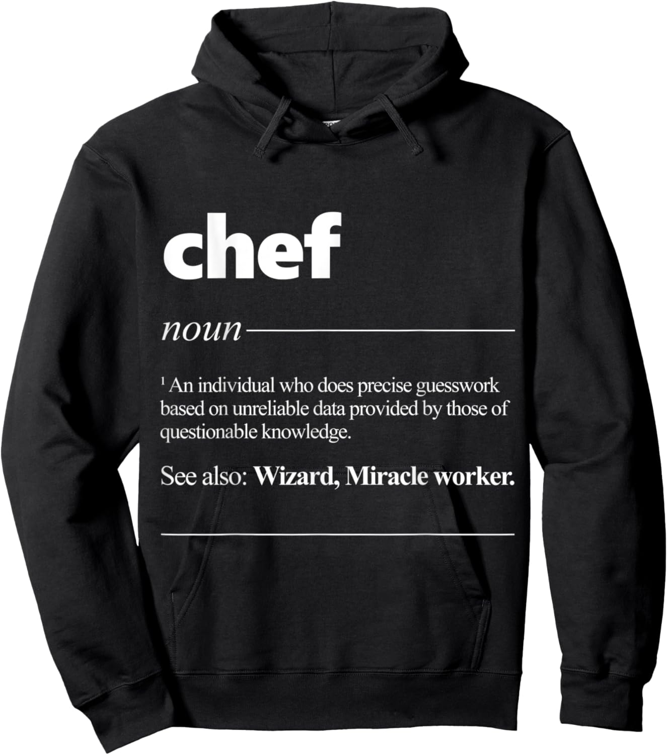 Chef Definition Funny Gift Cook Cooking Master Gift Hoodie - Hoodie | Black