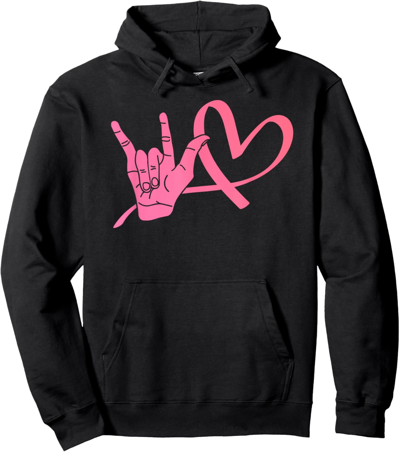Deaf Awareness Shirts Sign Language Shirt Love ASL Teacher Women Girls Kids Hoodie - Hoodie | Black