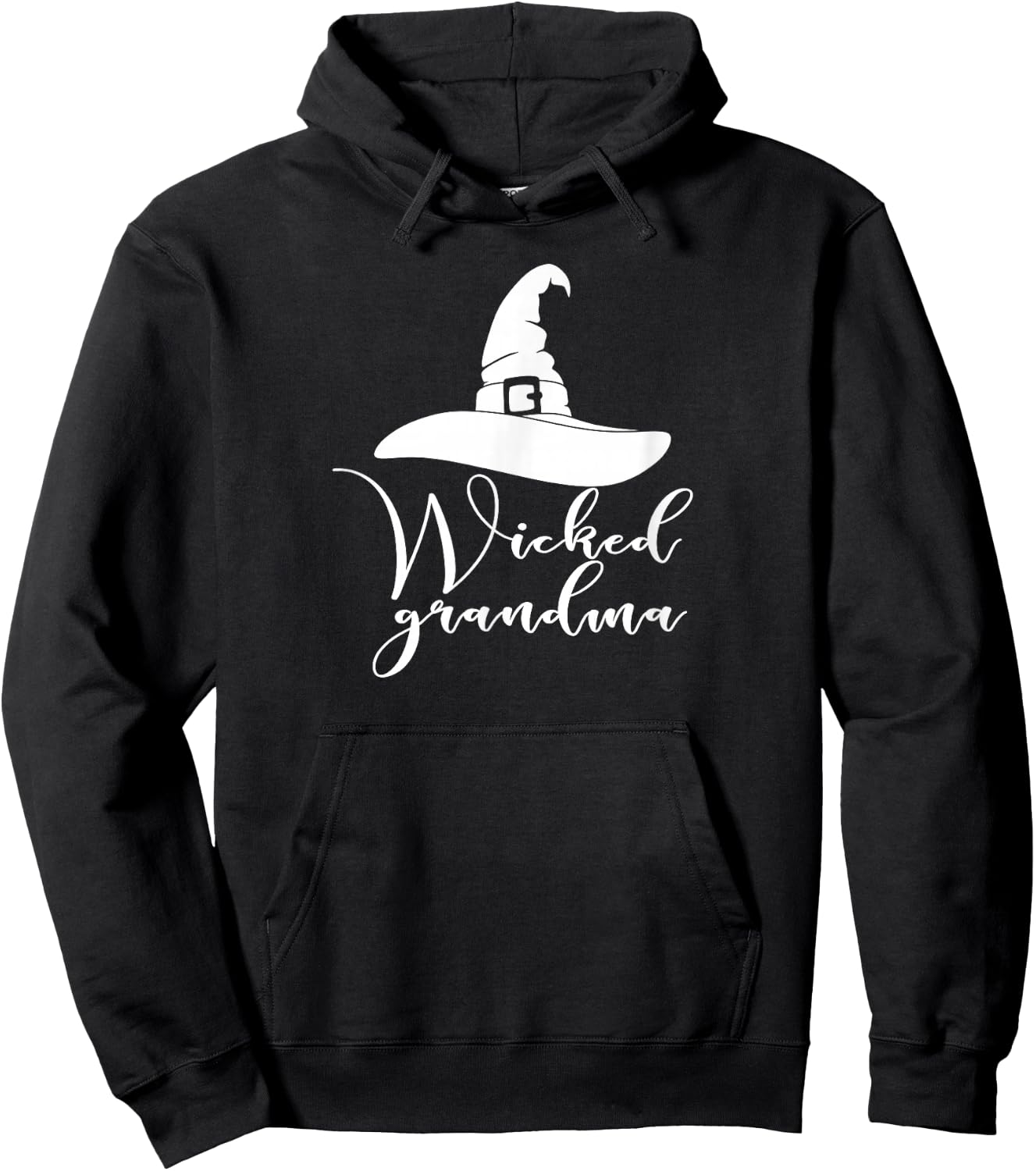 Halloween Grandma Shirt-Cute Wicked Witch Hat Hoodie - Hoodie | Black