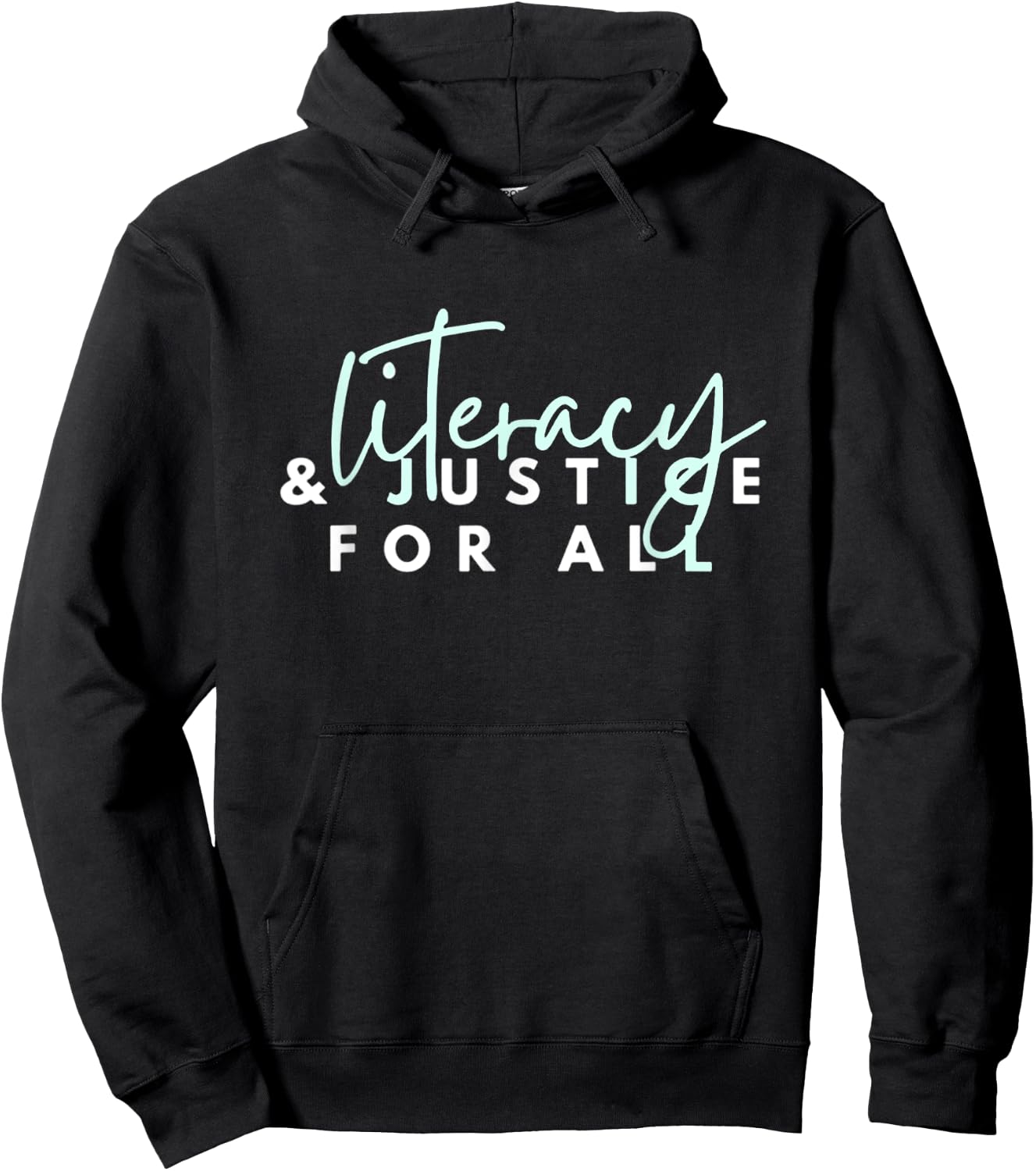 Literacy and justice for all Hoodie - Hoodie | Black