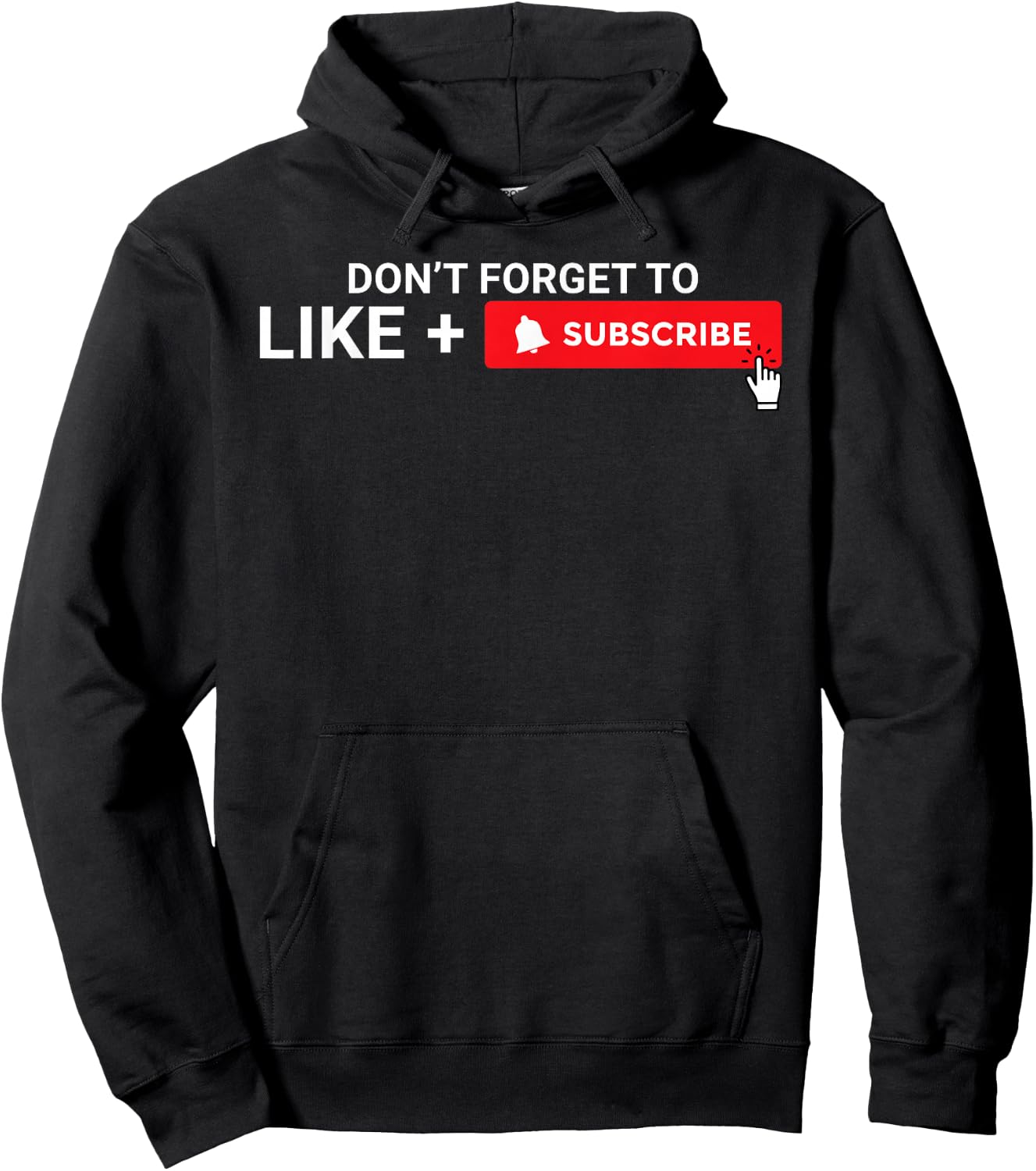 Don't Forget to Like and Subscribe Content Creator Vlogging Hoodie - Hoodie | Black