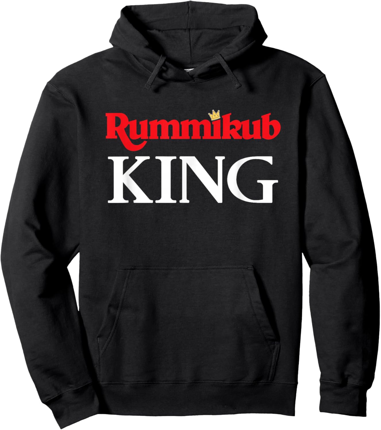 Rummikub King Logo With Royal Crown Hoodie - Hoodie | Black