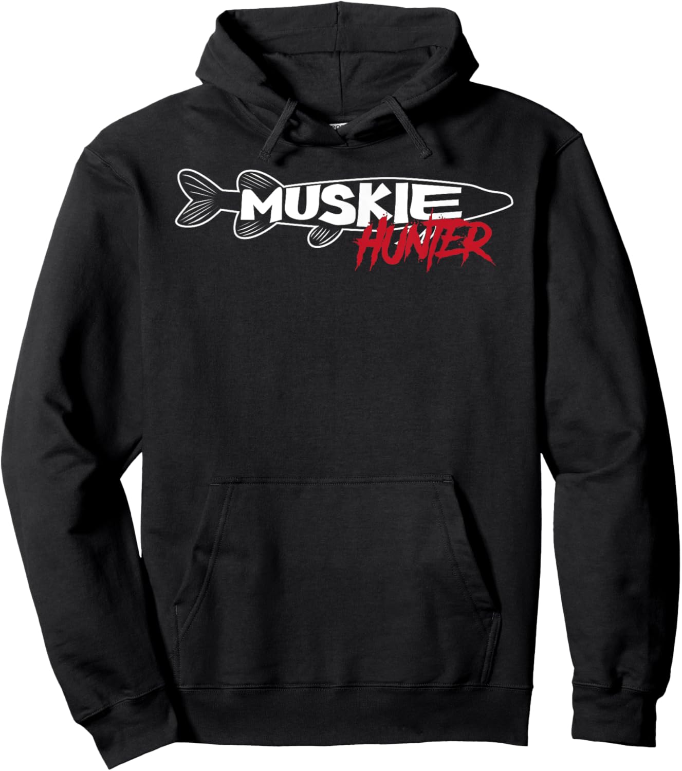 Muskie Hunter | Cute Esox Musky Fishing Lovers Gift Hoodie - Hoodie | Black