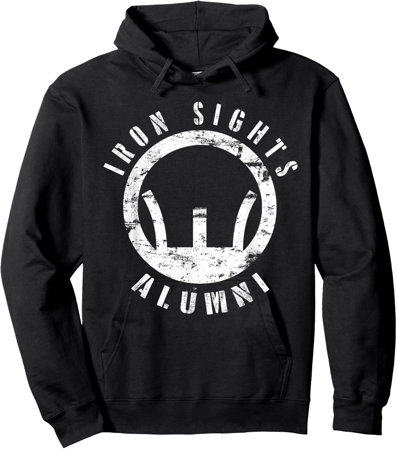 Iron Sights Alumni Boot Camp Shooting Marksmanship Veteran Hoodie - Hoodie | Black