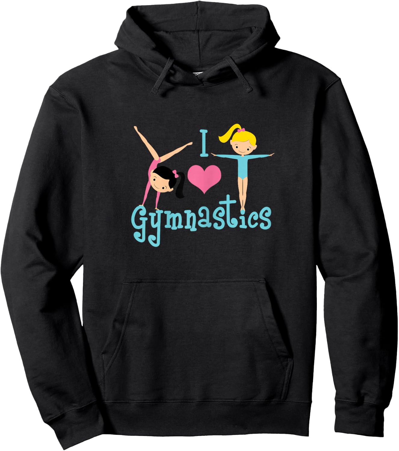 I Love Gymnastics Hoodie - Hoodie | Black