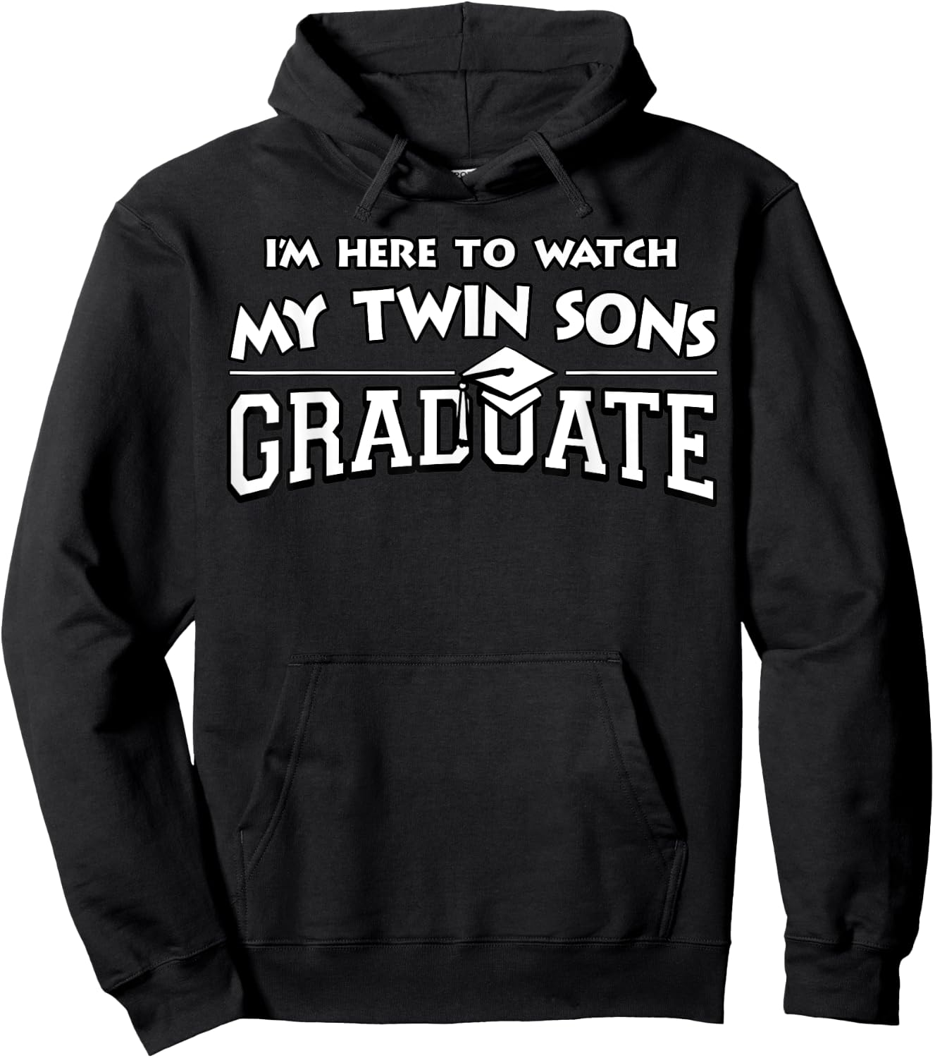 My Twin Sons Graduated Matching Family Graduation Party Gift Hoodie - Hoodie | Black