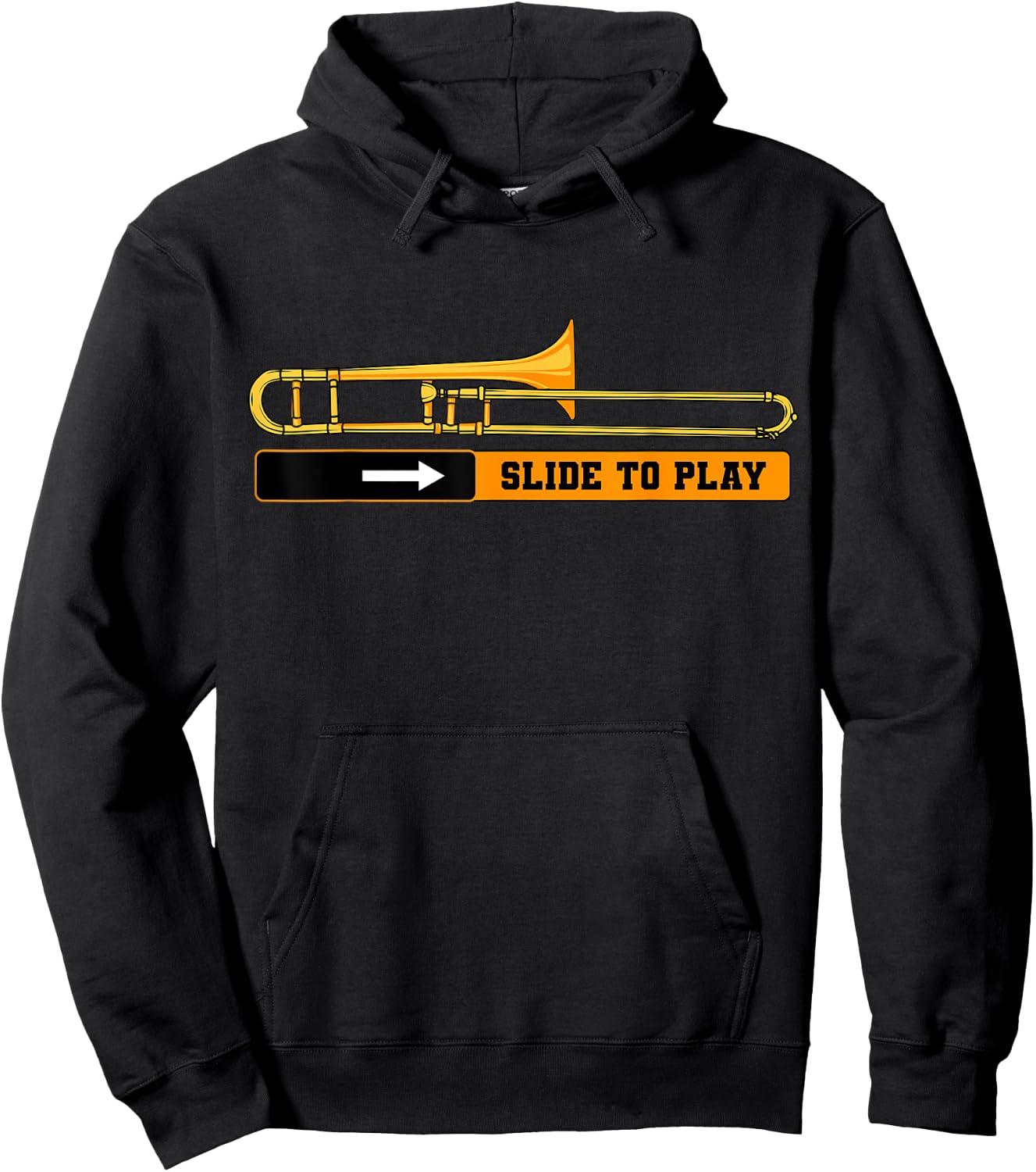 Trombone Mucisian Trombonist Jazz Music Brass Instrument Hoodie - Hoodie | Black