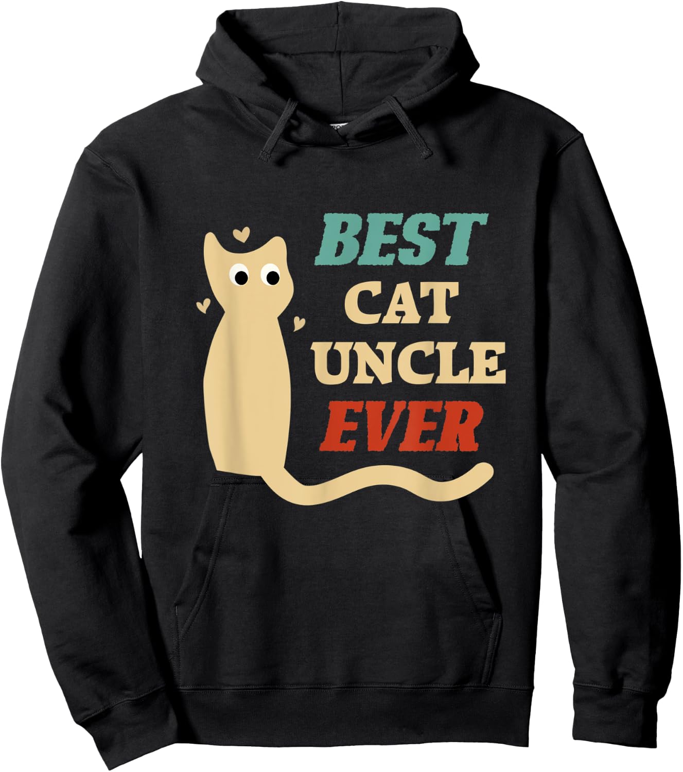 Best Cat Uncle Ever Hoodie - Hoodie | Black