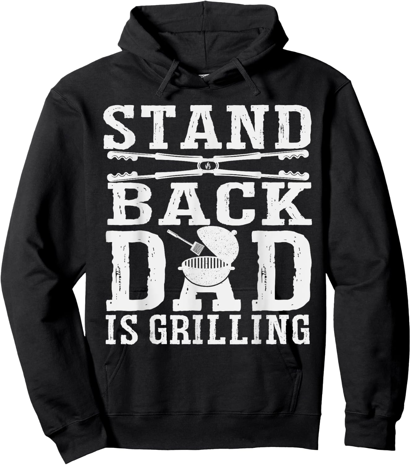 Stand Back Dad Is Grilling - Grill Barbecue Smoker BBQ Hoodie - Hoodie | Black