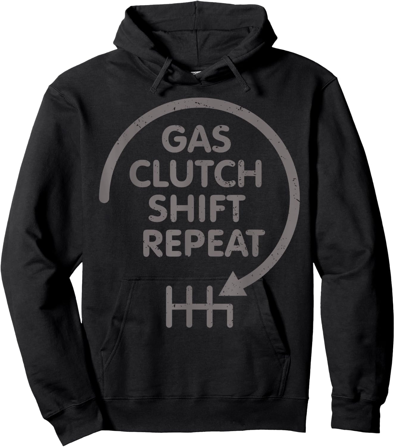 Gas Clutch Shift Repeat Funny Automotive Mechanic Gift Men Hoodie - Hoodie | Black