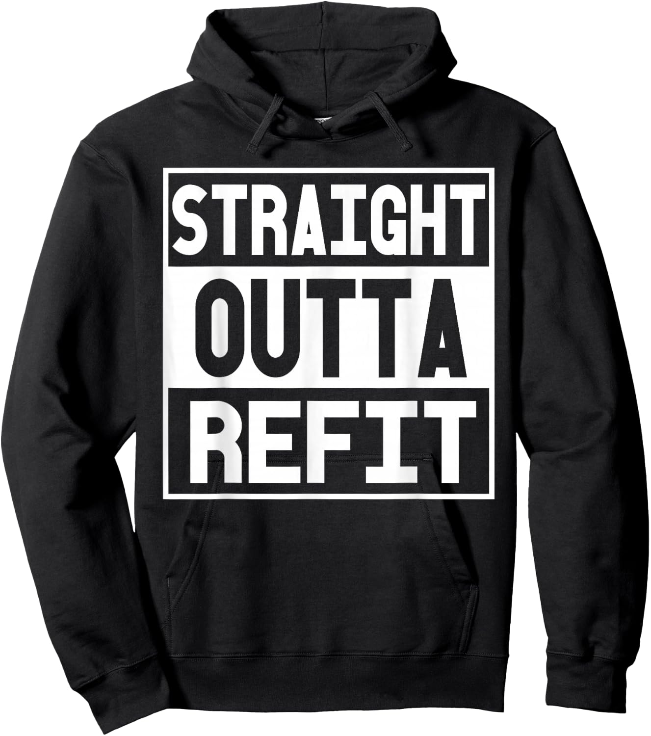 Straight Outta Refit | Sailboat Refit Sailing Cruising Hoodie - Hoodie | Black