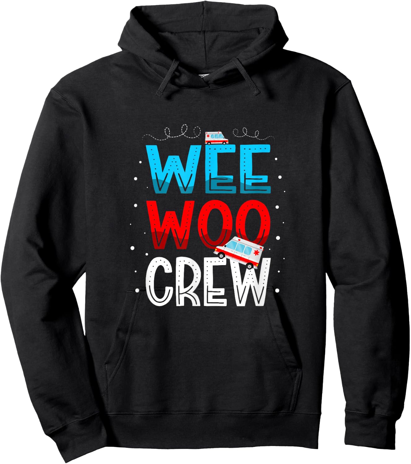 Wee Woo Crew Ambulance Technician Paramedic EMT Hoodie - Hoodie | Black