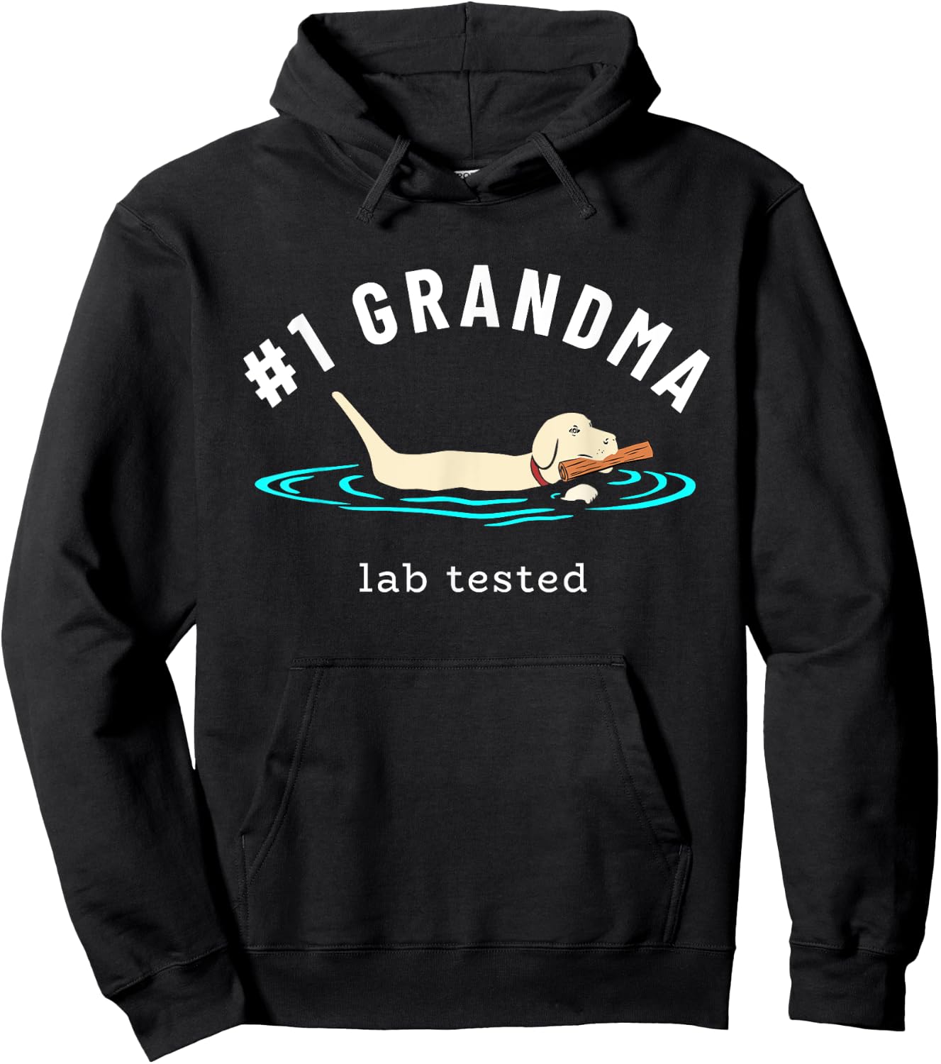 Lab Grandma Yellow Labrador Retriever - Lab Dog Lover Hoodie - Hoodie | Black