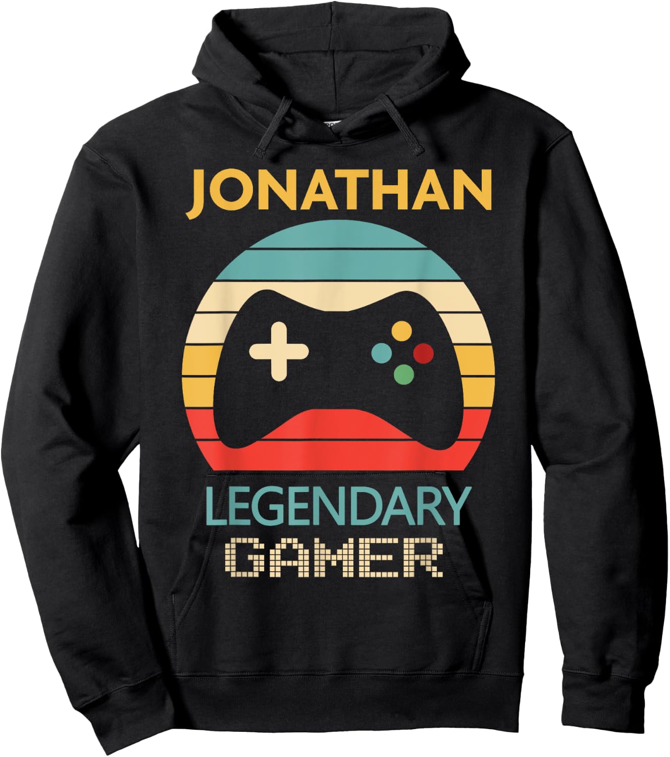 Jonathan Name Gift - Personalized Legendary Gamer Hoodie - Hoodie | Black